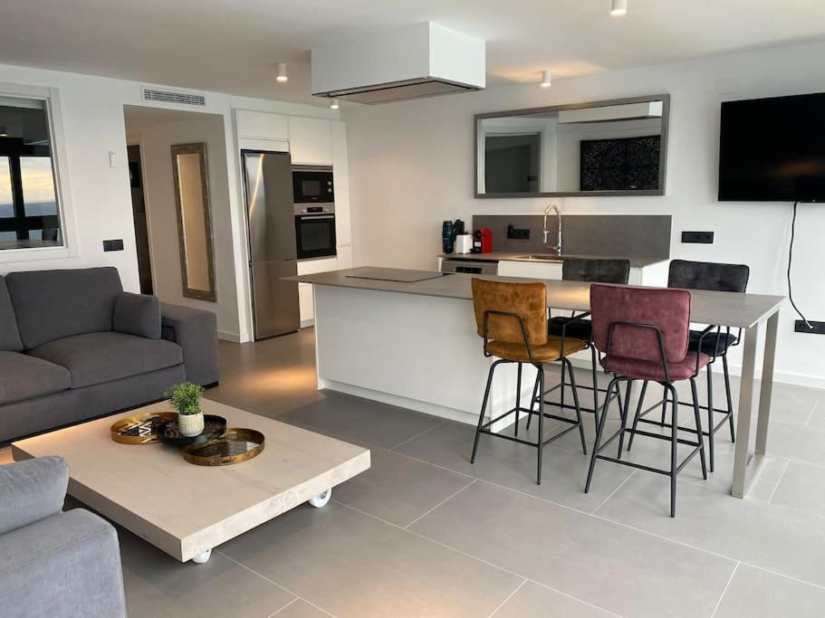 貝尼多姆Estupendo Apartamento En Planta 22. 1ª Linea.公寓 外观 照片